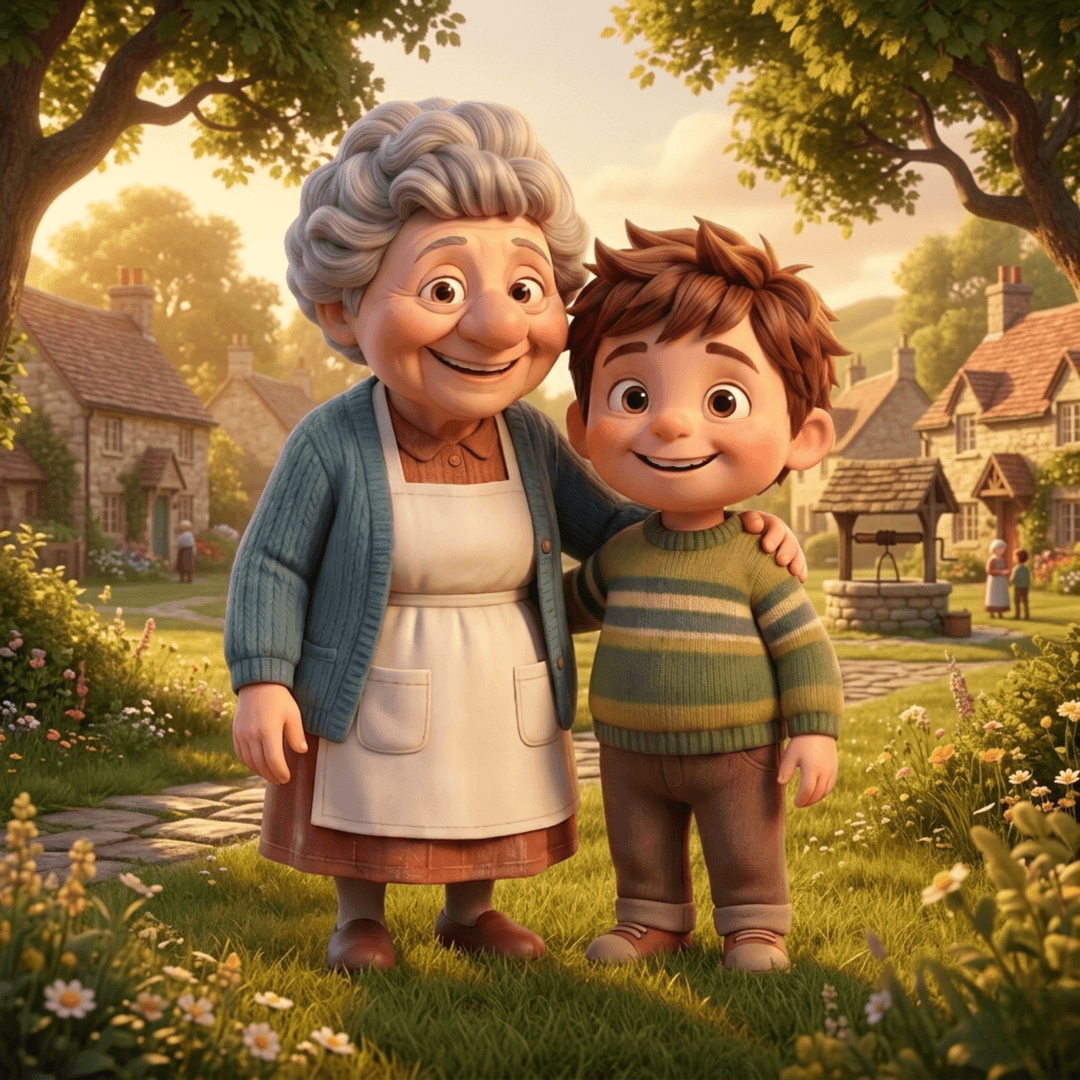 Aunt Hazel mascot illustration